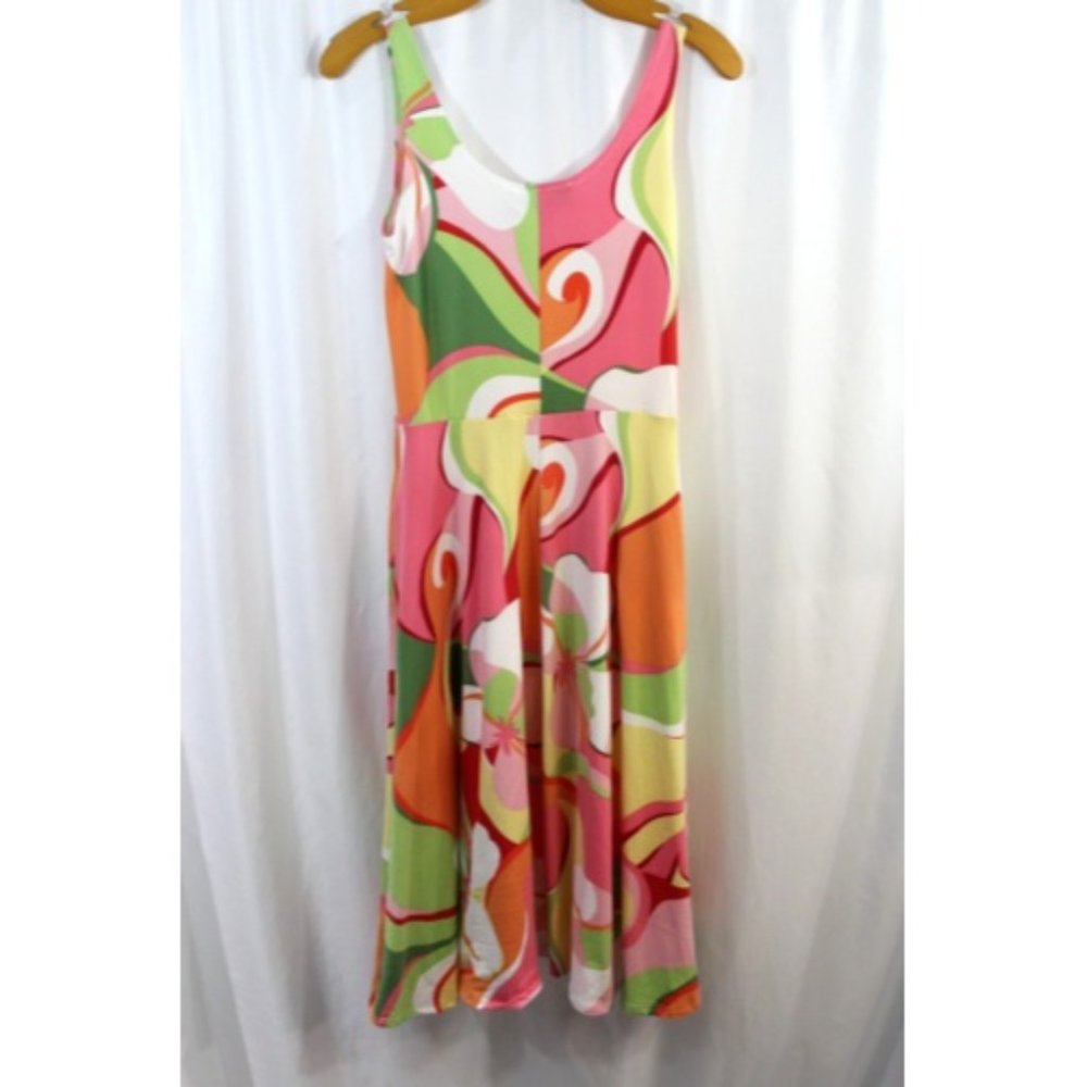 Boutique Womens Multicolor Sleeveless Retro Mod‎ Dress M NWT - Picture 5 of 6